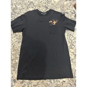 Travis Mathew Men's Short Sleeve Black Crew Neck T-Shirt Christmas Size Medium